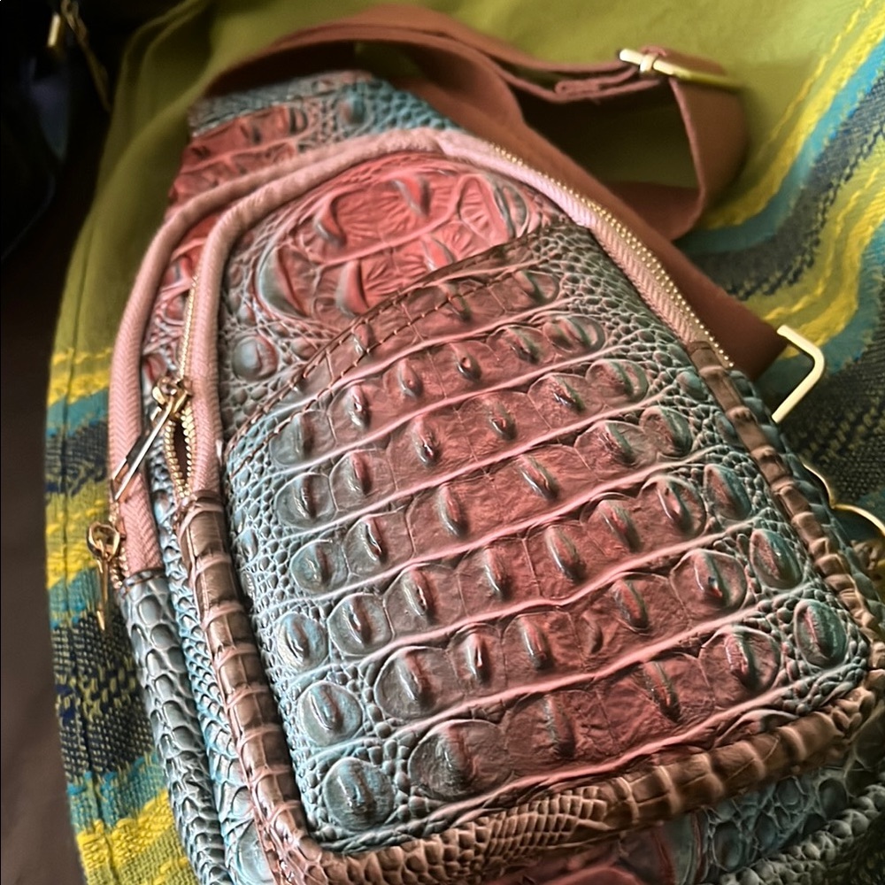 Crocodile Patterned Multi-Color Women's Bag